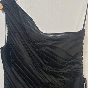 Calvin Klein one shoulder black cocktail dress
